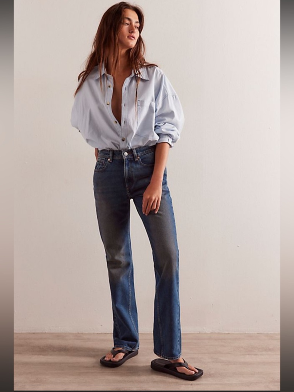 New We The Free Black Flare High-Rise Jeans